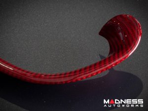 Alfa Romeo 4C Steering Wheel Trim - Carbon Fiber - Lower Trim Piece - Red Candy